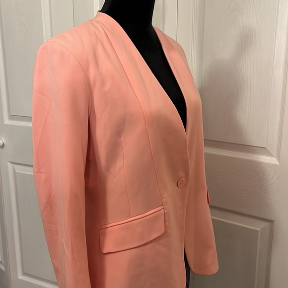 New York & Co Pink Shawl Lapel Collar Blazer sz 8 - Picture 3 of 12